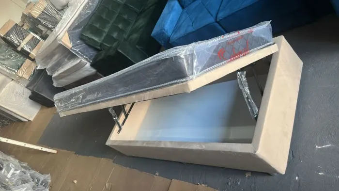 Cama baú solteiro novo garantia preço de fábrica entrega hoje