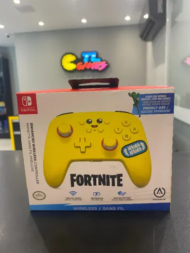 ? Controle Sem Fio Nintendo Switch PowerA Fortnite Peely - Edição Especial + Código Bônus