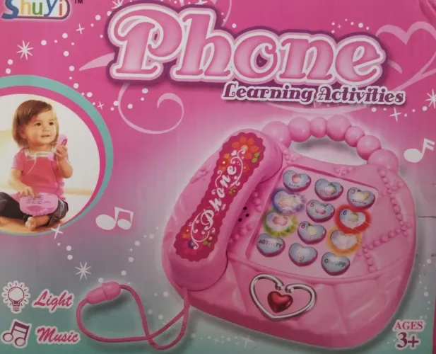 Telefone infantil rosa