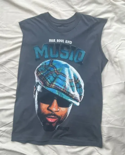 Camiseta Regata Musiq Soulchild | Tamanho G | Cinza