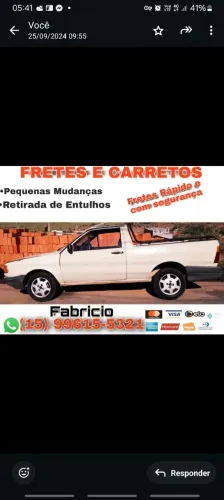 Fretes e carretos e retirada de entulho