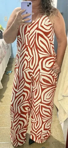 Macacão estampado elegante
