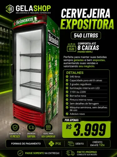 Cervejeira - expositora - garantia - pronta entrega