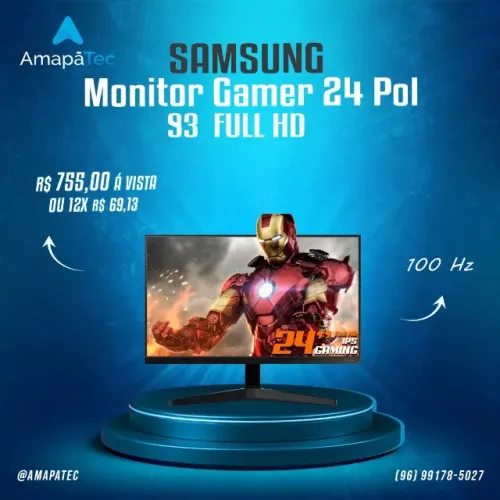 Monitor Gamer Samsung 24" FHD 100 Hz S3