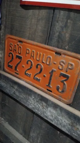 Placa antiga de carro são paulo 