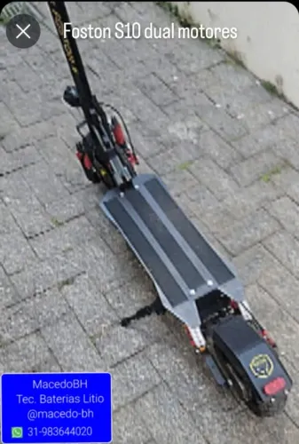 Foston S10, 2 Motores 1200W, bateria 21000mAh, bms smart, balanceamento Ativo