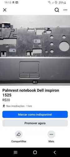Palmrest notebook Dell Inspiron 1525