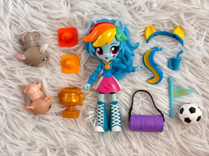 My little pony mini equestria girls rainbow Dash e littlest pet shop