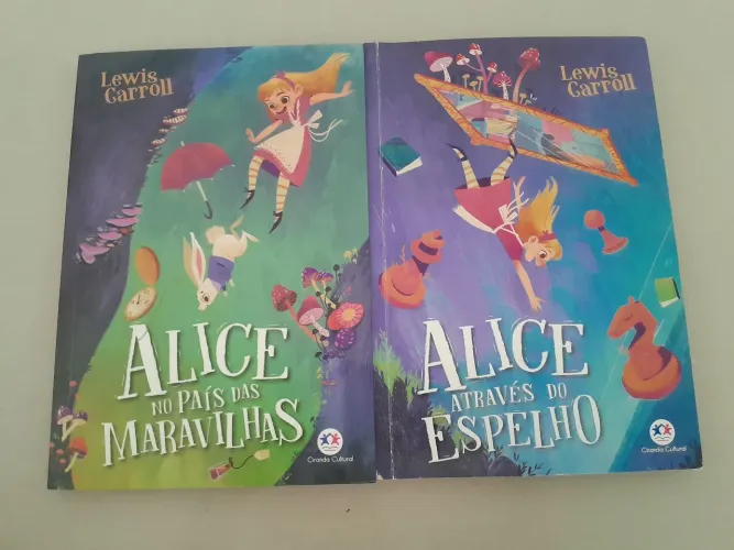Livros alice no país das maravilhas + alice através do espelho