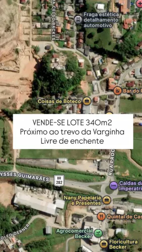 VENDE-SE TERRENO NA VARGINHA PRÓXIMO AO TREVO