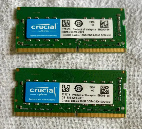 Memória Crucial 32 GB DDR4 3200 mhz