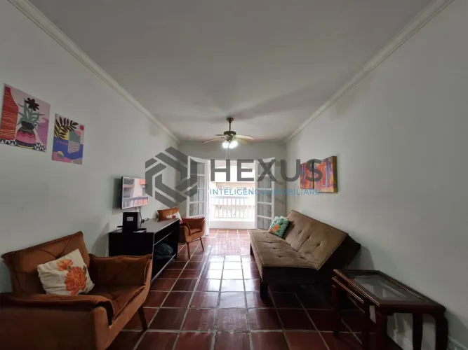 Apartamento com varanda na Praia das Asturias, Guaruja