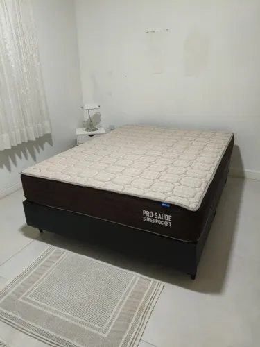 cama box casal ortobom pró-saúde superpocket, composta por colchão + base box