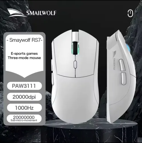 Mouse SMAILWOLF RS7 PAW3311 tri mode, 20.000 dpi (novo)