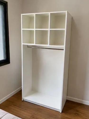 Cabideiro Organizador em MDF Branco - Moderno e Funcional
