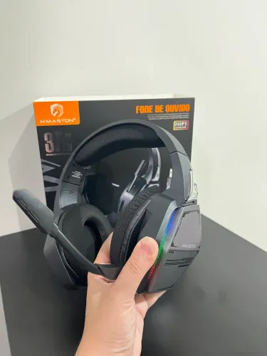 FONE GAMER H?MASTON SNS13 RGB SEM FIO conexão com PlayStation 