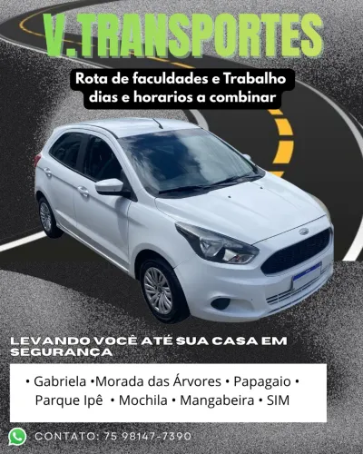 Transporte de faculdade, e de trabalho pra casa