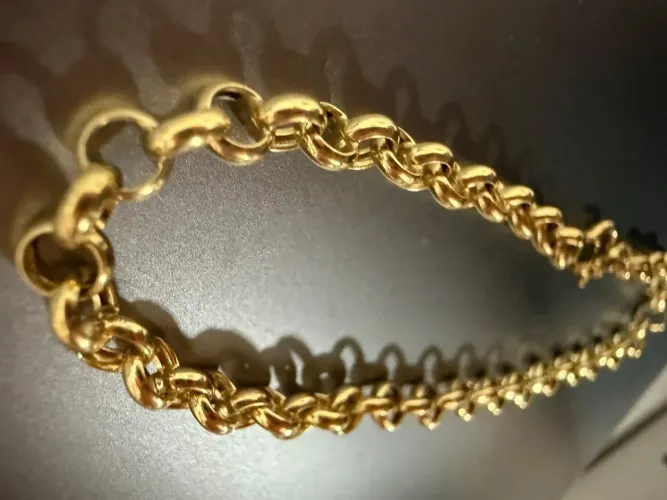 Pulseira Elo Português de ouro 18k procedência garantia eterna