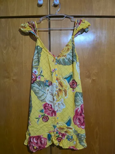 Vestido Amarelo Florido Farm