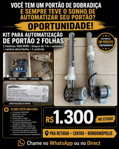 Motores Eletricos com braços sensores e central