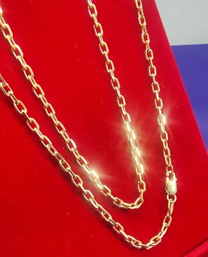 Cordão Cadeado Maciço Peso 11.42 Gramas 70 Cm 2 mm  