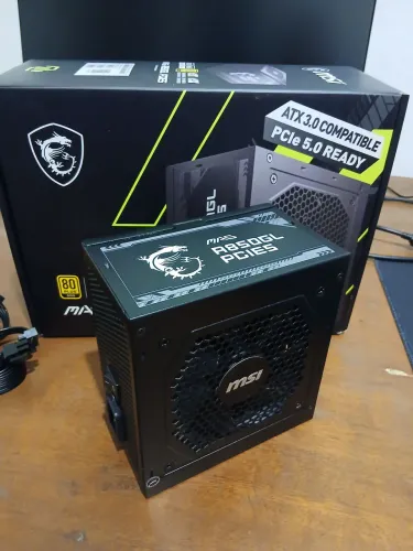 Fonte MSI Mag A850GL PCIE 5.0 - Falta Cabos