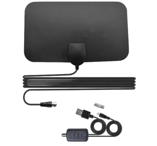 Antena De Tv Digital Com Amplificador Sinal Tv Digital 4k