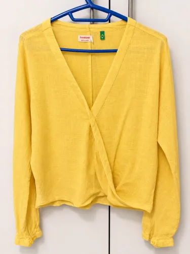 BLUSA EM LINHO AMARELO HAVAIANAS