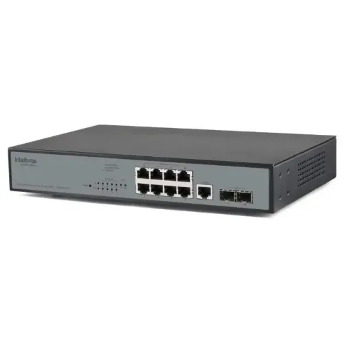 Switch gerenciável 8 portas giga SG 1002 MR L2+ Intelbras
