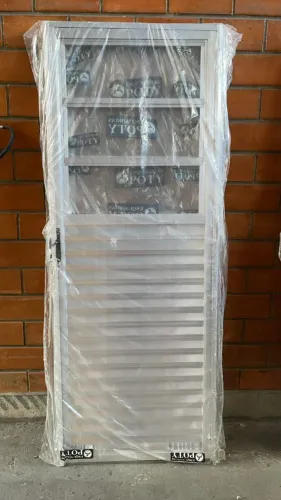 porta mista alumino brilhoso 