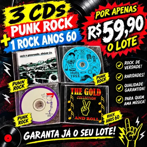 3 CDs Punk Rock +1 Rock anos 60