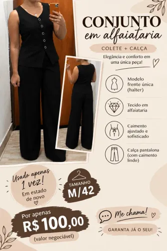 Conjunto em alfaiataria NEGOCIAVEL