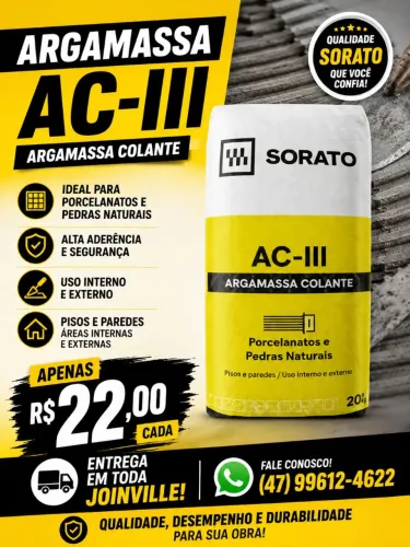 Argamassa ACIII 20kg 21,00