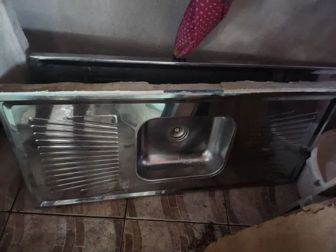 Pia de aço inox 120cm