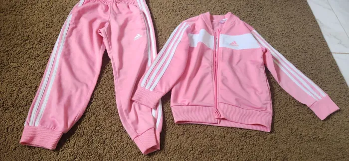 Adidas Listras Conjunto Infantil Rosa 4 anos