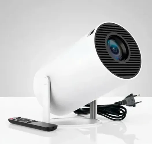 Mini Projetor Smart Portátil Hy300 4k Android Bluetooth 110v Branco 127/220v