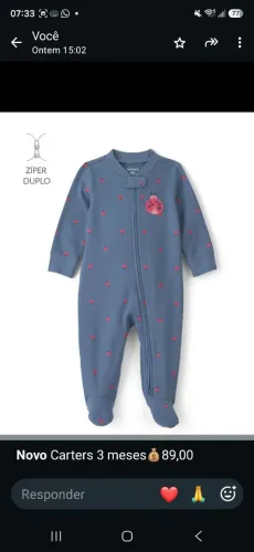 Kit 2 bodys Carter's 