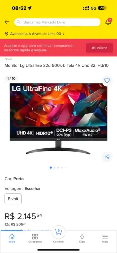 Monitor LG 32 polegadas 4k!!