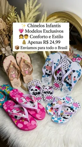 Chinelos infantis.