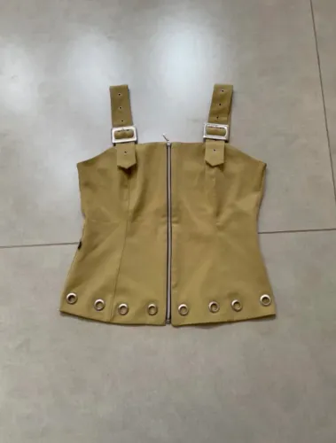 Colete corset com ilhós y2k anos 2000