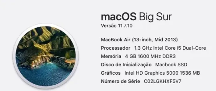 MacBook Air 2013 Intel Dual Core