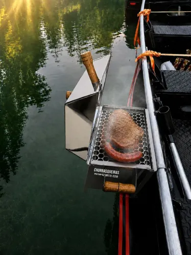 Churrasqueira a Bafo inox canoa