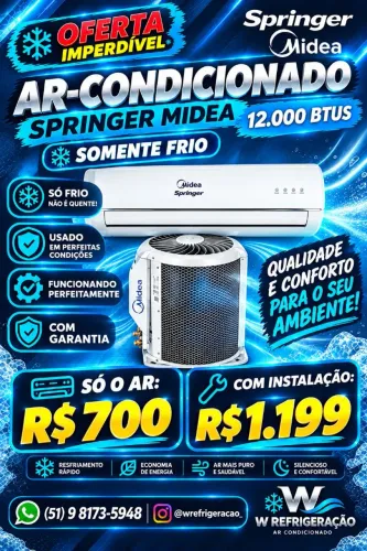 ? BAIXOU ? Último ?AR CONDICIONADO SPRINGER 12.000 BTUS ? SOMENTE FRIO 