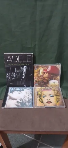 Combo CDs Madonna e Adele - 4 Itens
