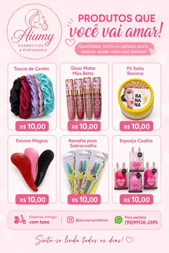 Maquiagens, acessórios e cosméticos