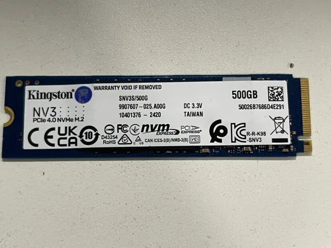 SSD NVME kingston 500gb