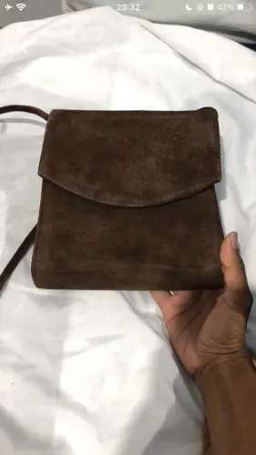 Bolsa de camurça, marrom
