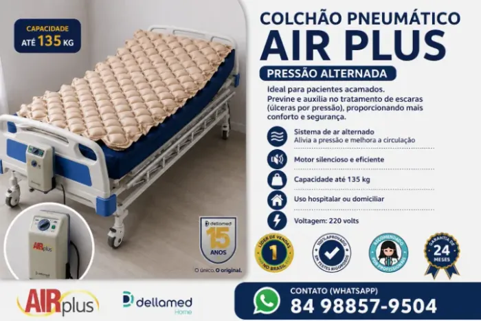 COLCHÃO PNEUMÁTICO AIR PLUS - PRESSÃO ALTERNADA (SEMINOVO) com garantia