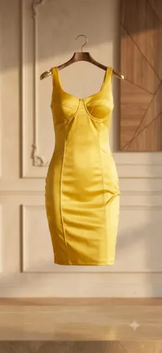 Vestido justo acetinado