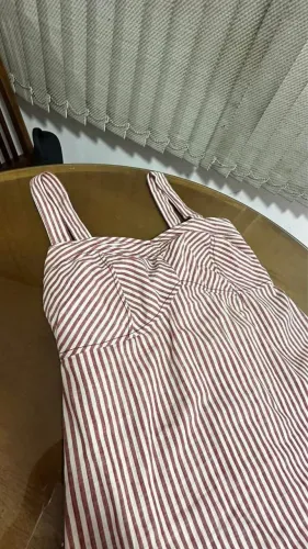 Vestido longo listras